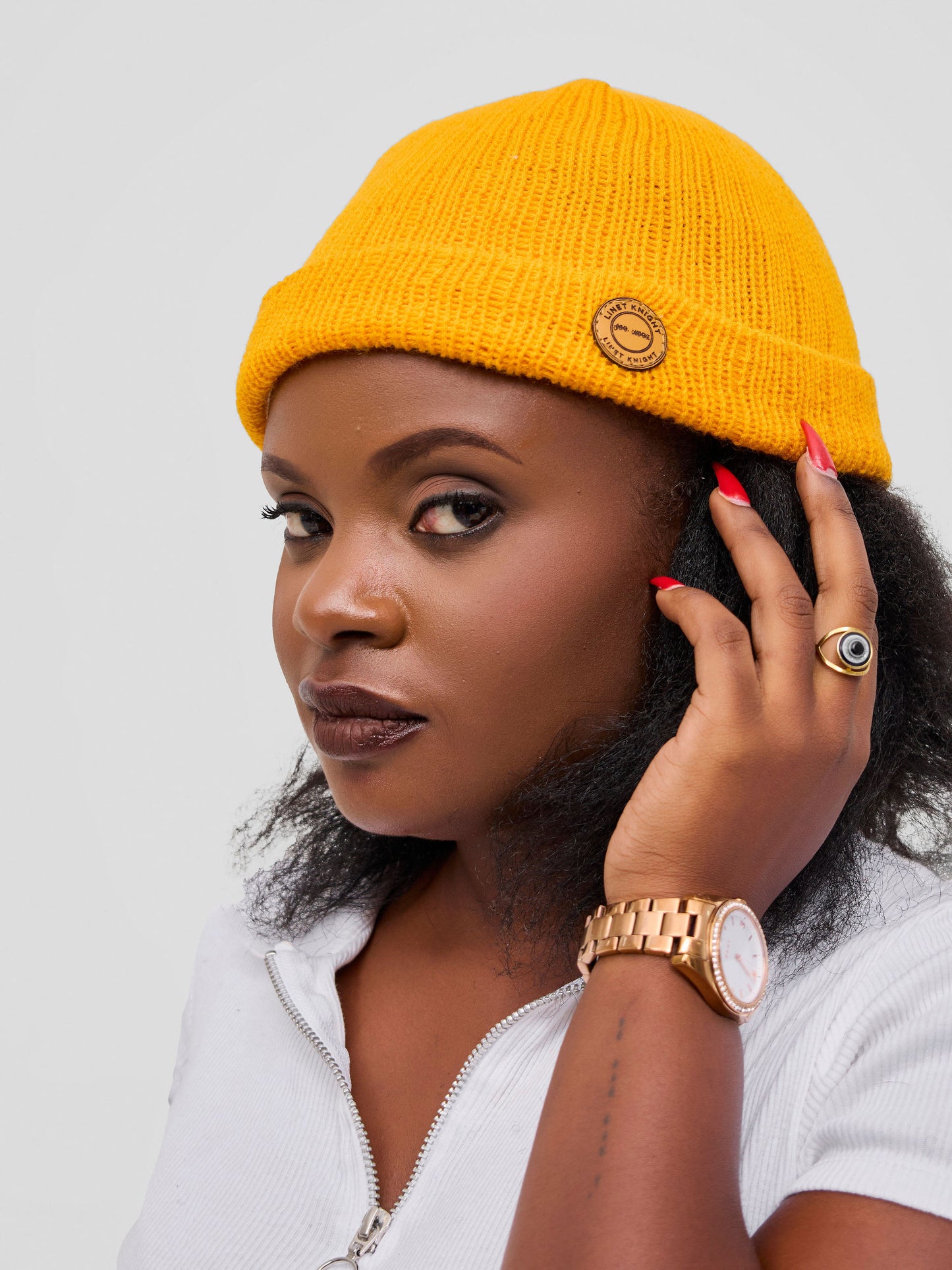 Yellow Urban Crown Beanie