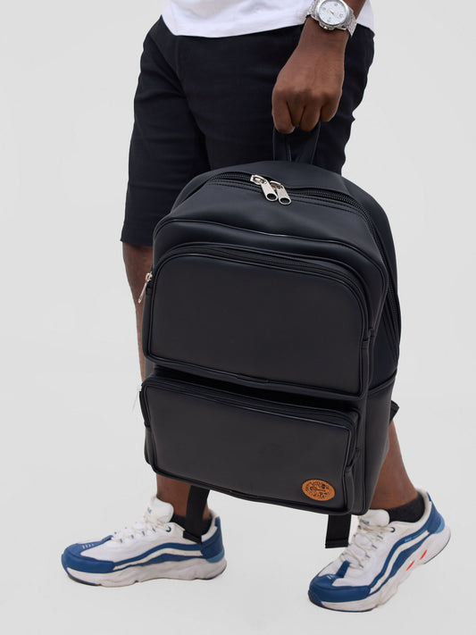 The Motion Series I – Half Double Pocket Backpack (Black)