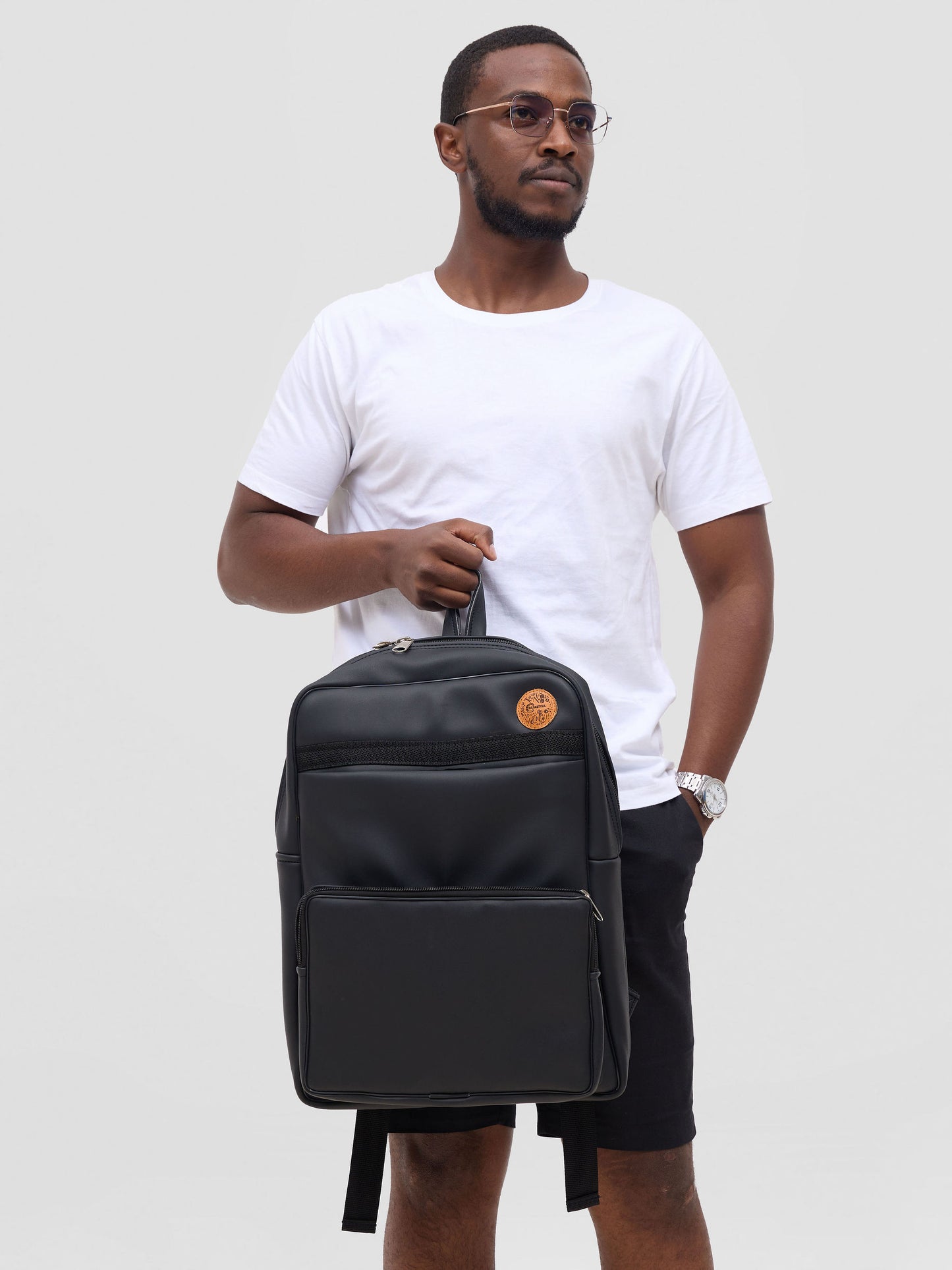 The Motion Series I – Slide Front Pocket Backpack (Black)