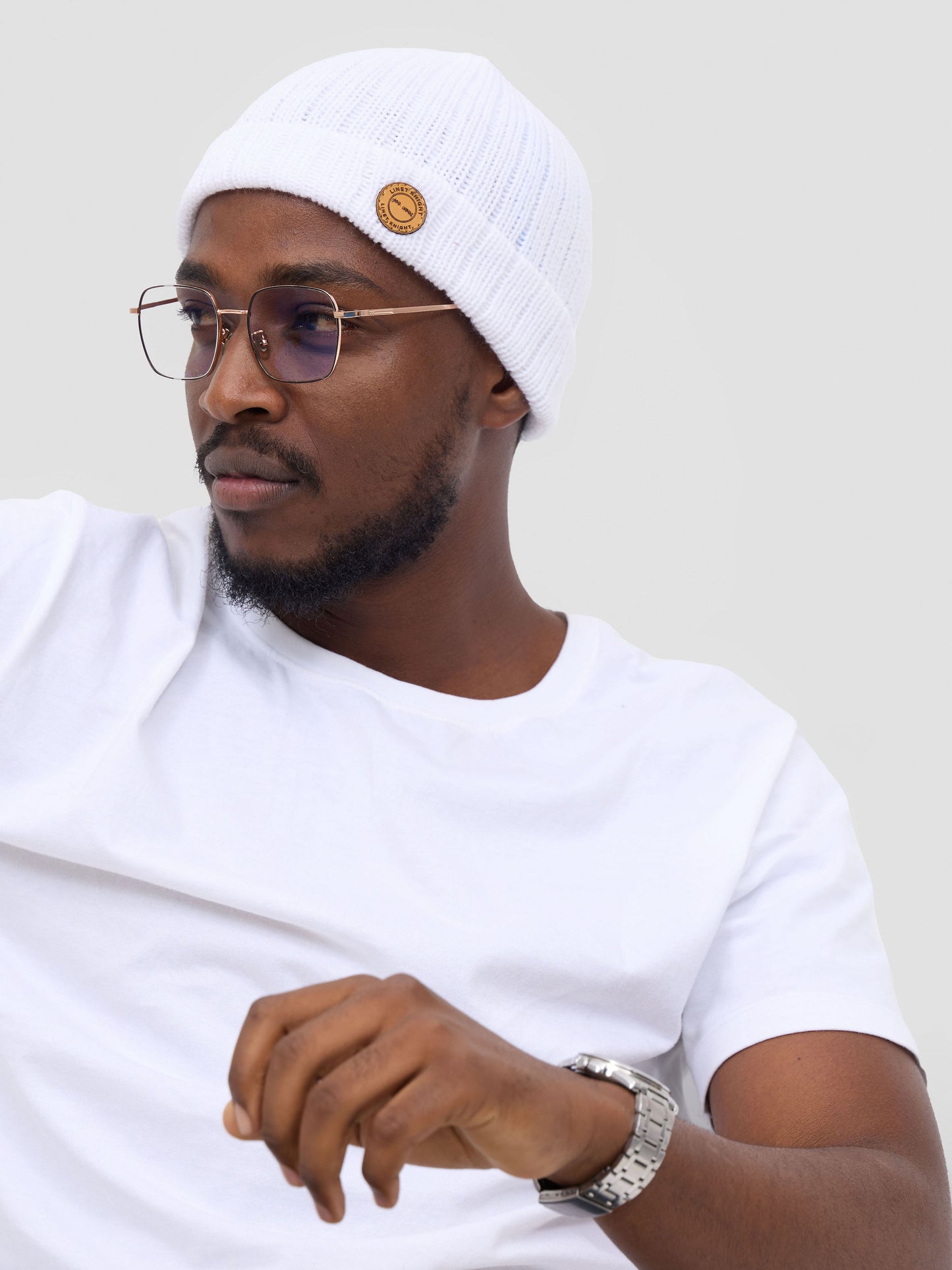 White Urban Crown Beanie